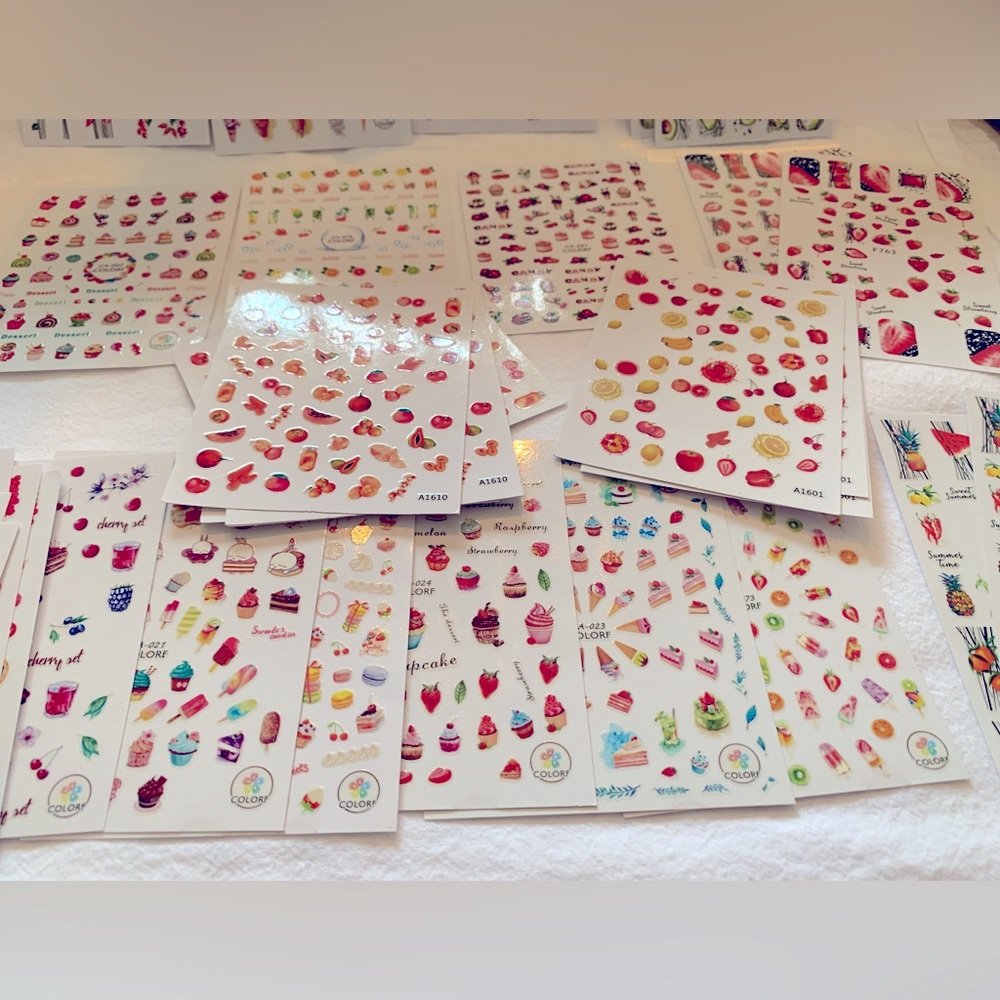 Summer sweets, treats, fruits Big Bundle of Nail Art Decals
